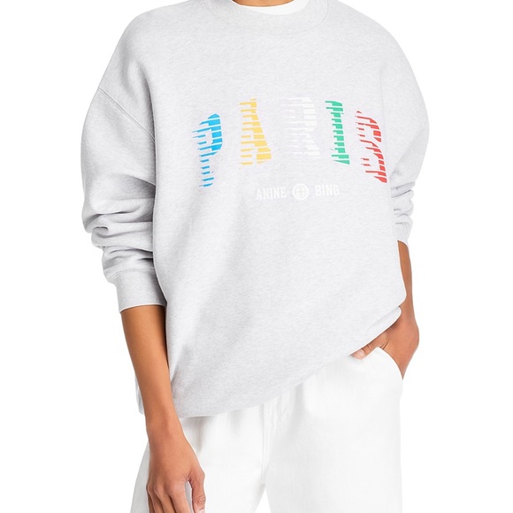 💕Anine Bing Paris Tyler Sweatshirt Gray💕 - Picture 2 of 16